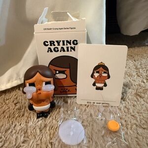 Pop mart Crybaby Crying Again Series Figure- Baby brown